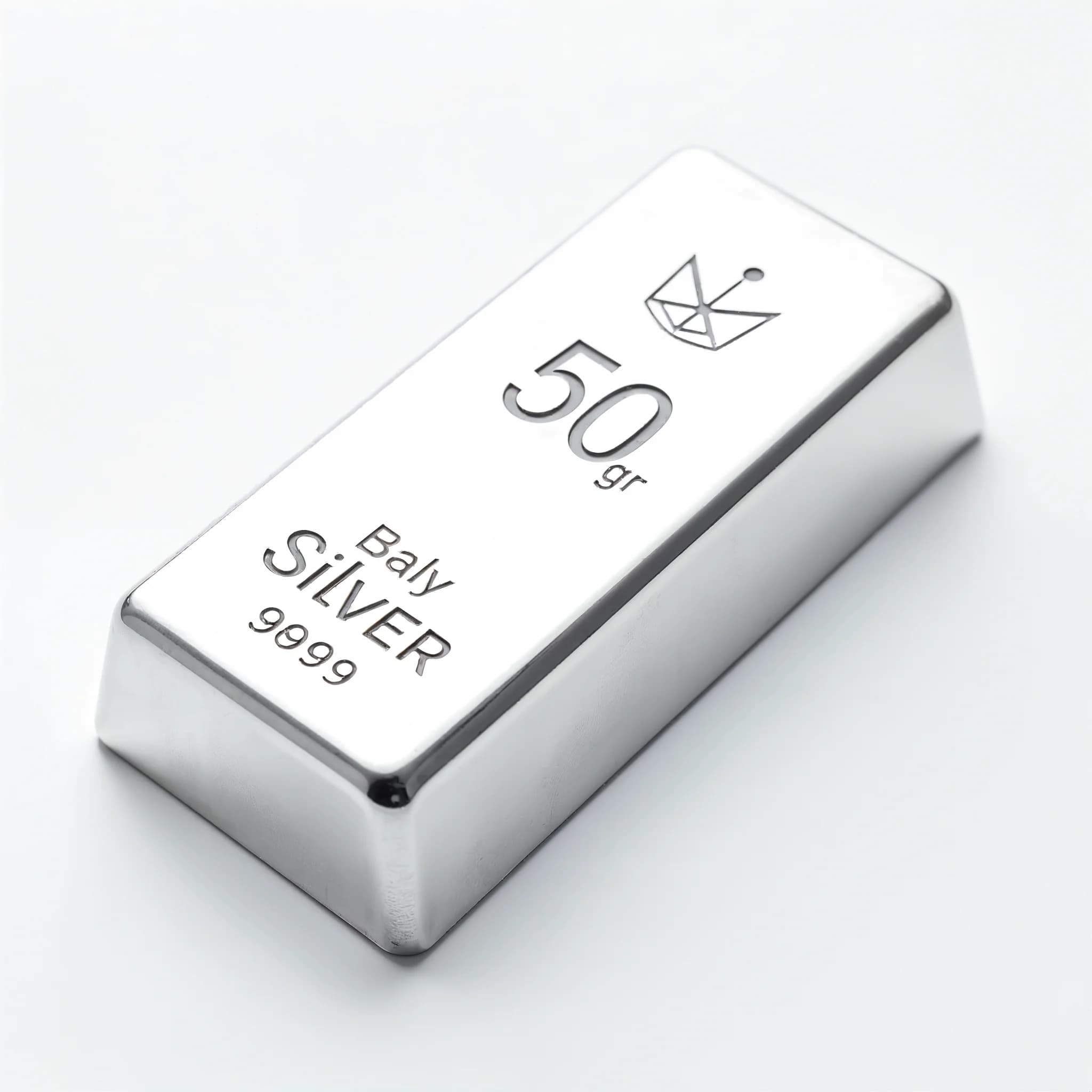 شمش نقره ۵۰ گرمی