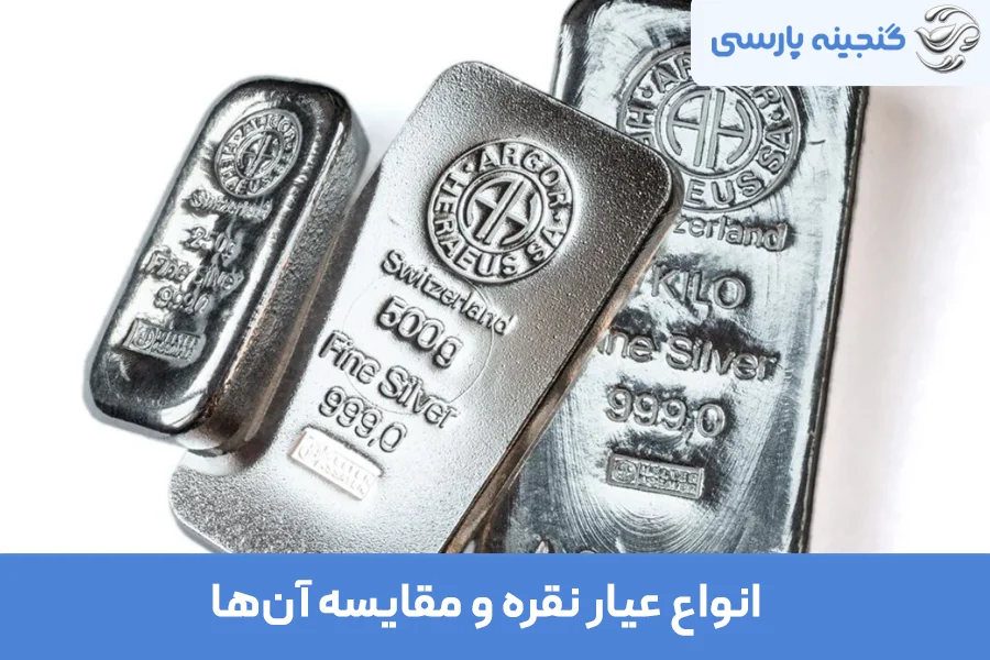 انواع عیار نقره و مقایسه آن‌ها